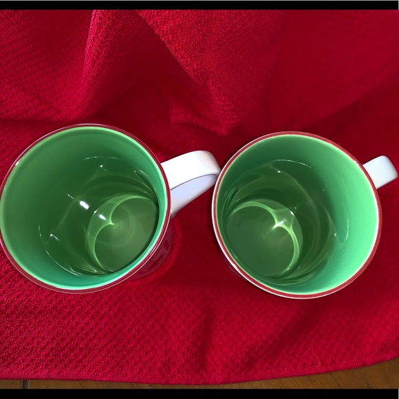 Set of 2 Starbucks Christmas holiday coffee mug tea cup 2007 hot chocolate gift - Picture 6 of 8